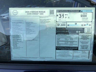 2026 Nissan Rogue Dark Armor
