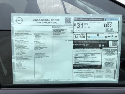 2026 Nissan Rogue Dark Armor