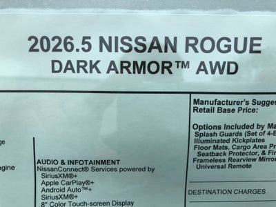 2026 Nissan Rogue Dark Armor