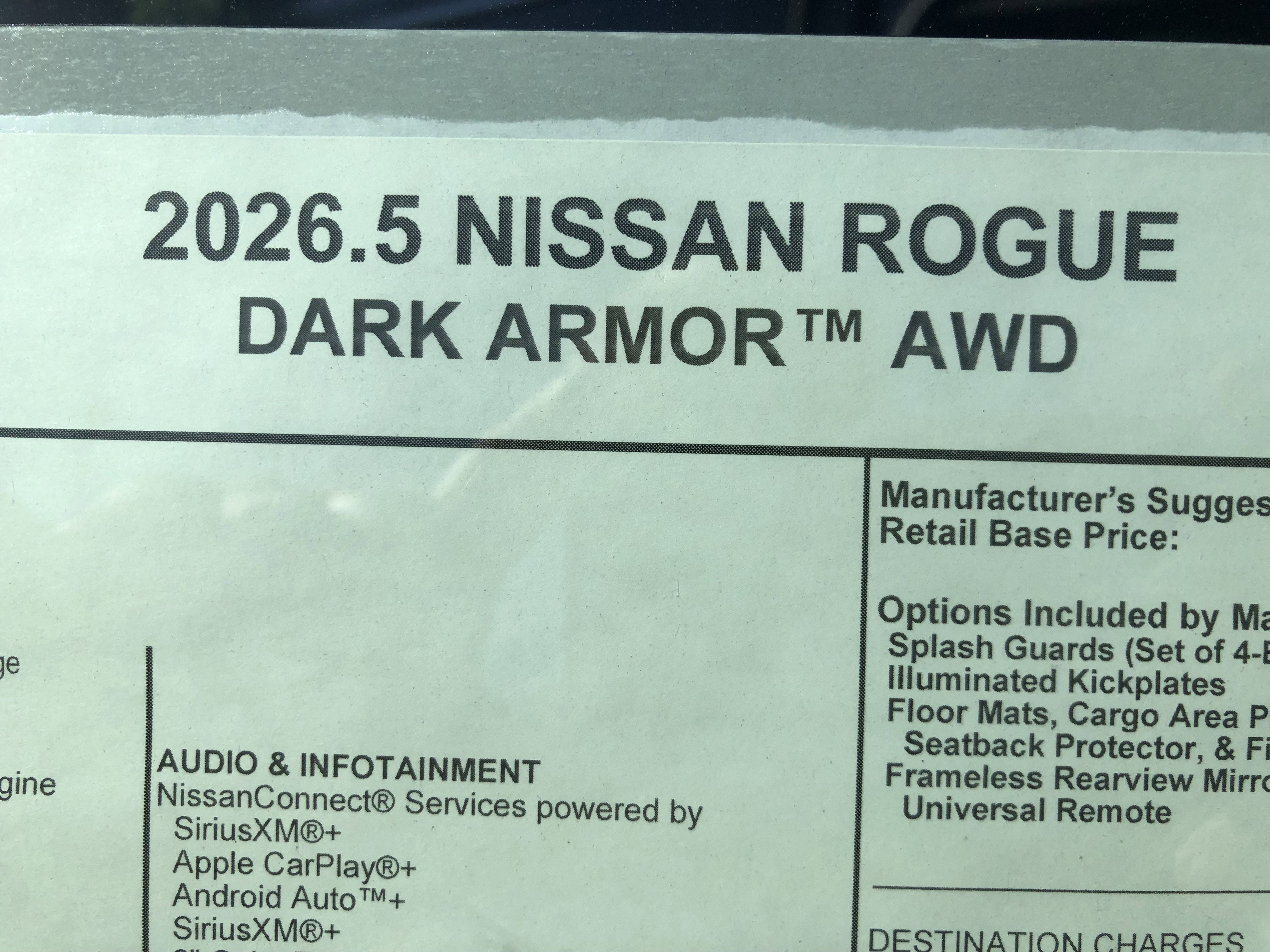 2026 Nissan Rogue Dark Armor