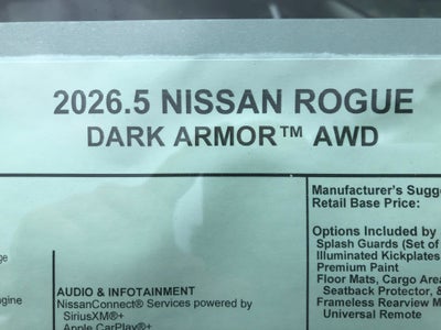 2026 Nissan Rogue Dark Armor