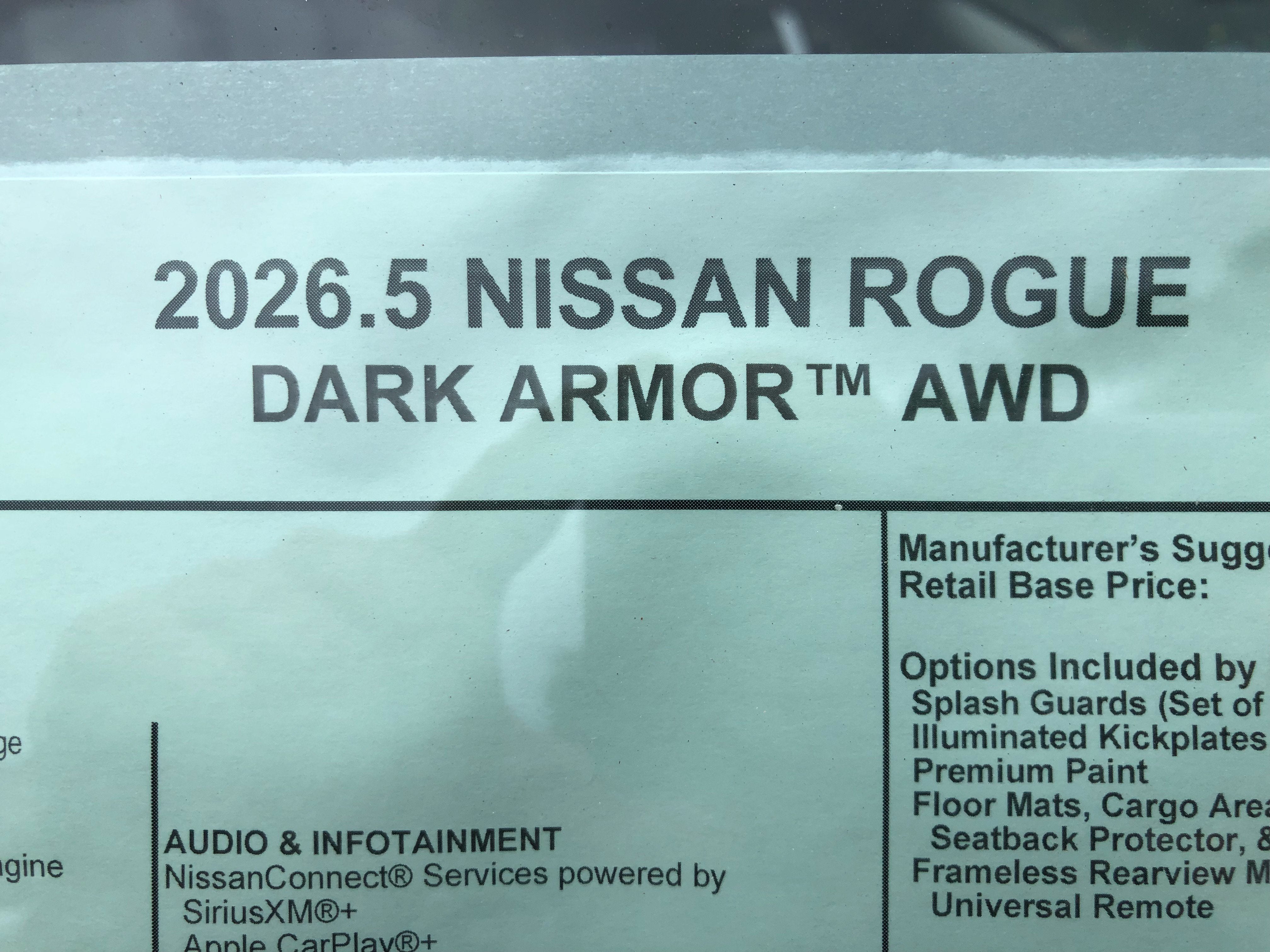 2026 Nissan Rogue Dark Armor