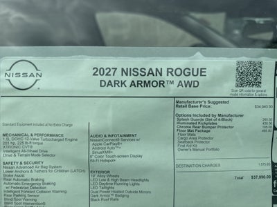 2027 Nissan Rogue Dark Armor