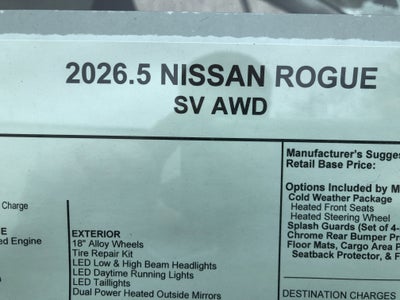 2026 Nissan Rogue SV