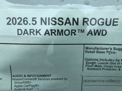 2026 Nissan Rogue Dark Armor