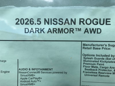 2026 Nissan Rogue Dark Armor