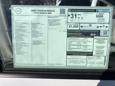 2026 Nissan Rogue Dark Armor