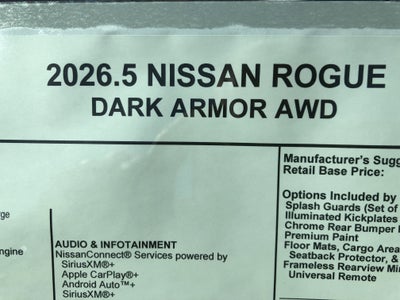 2026 Nissan Rogue Dark Armor