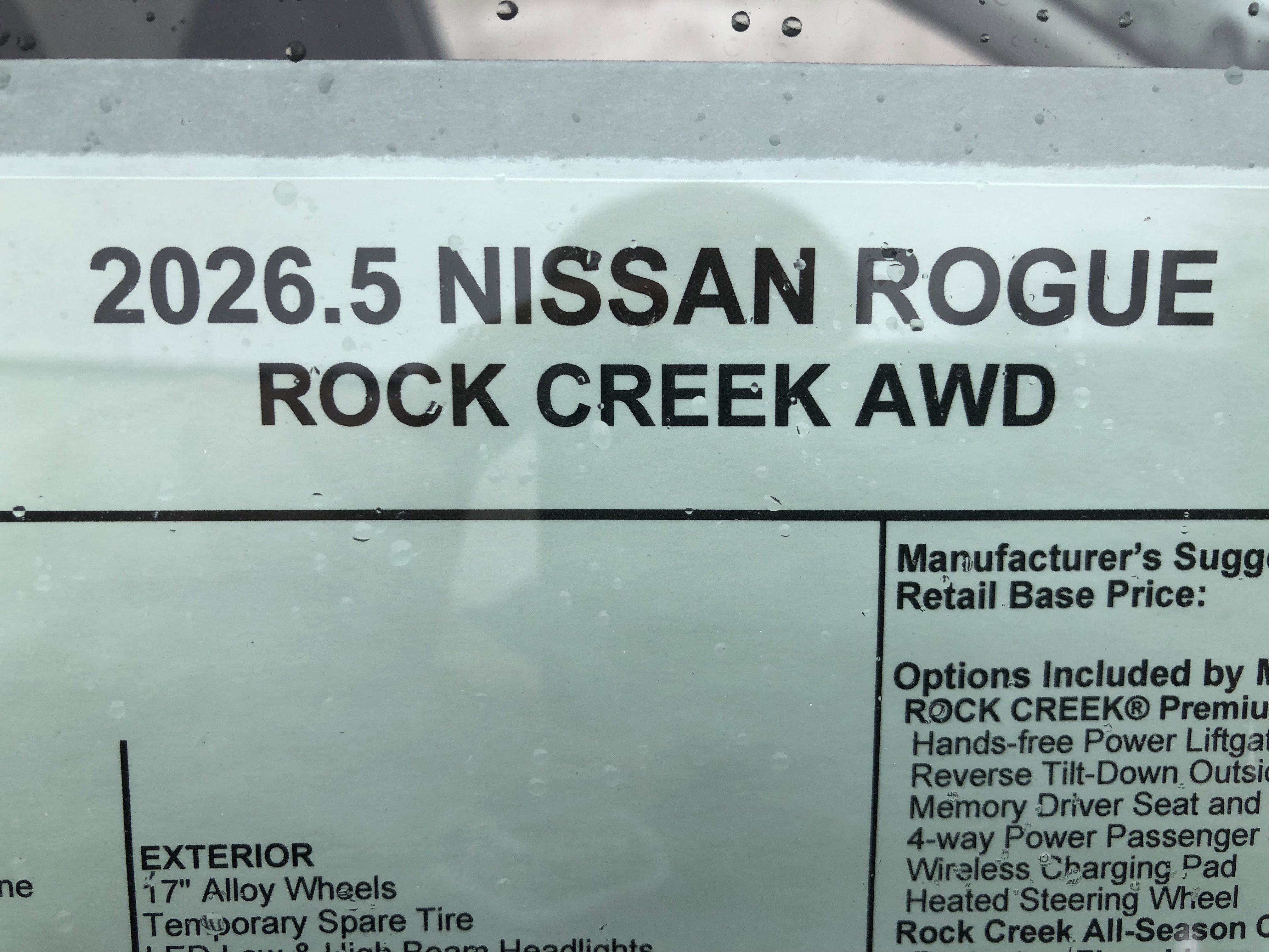 2026 Nissan Rogue Rock Creek