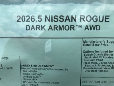 2026 Nissan Rogue Dark Armor