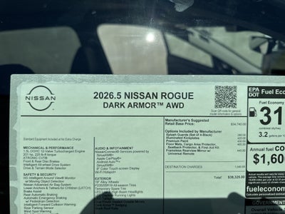 2026 Nissan Rogue Dark Armor