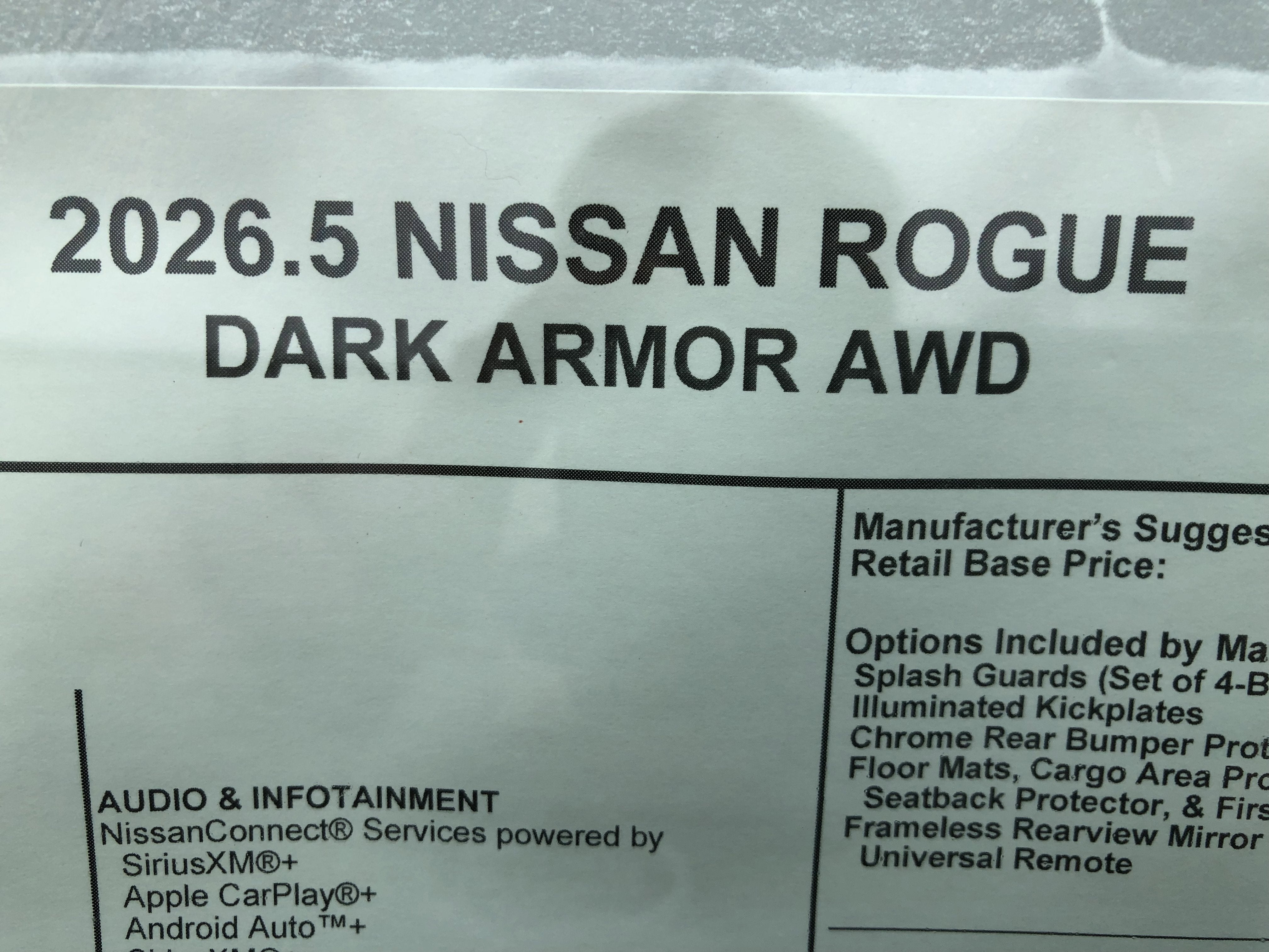 2026 Nissan Rogue Dark Armor