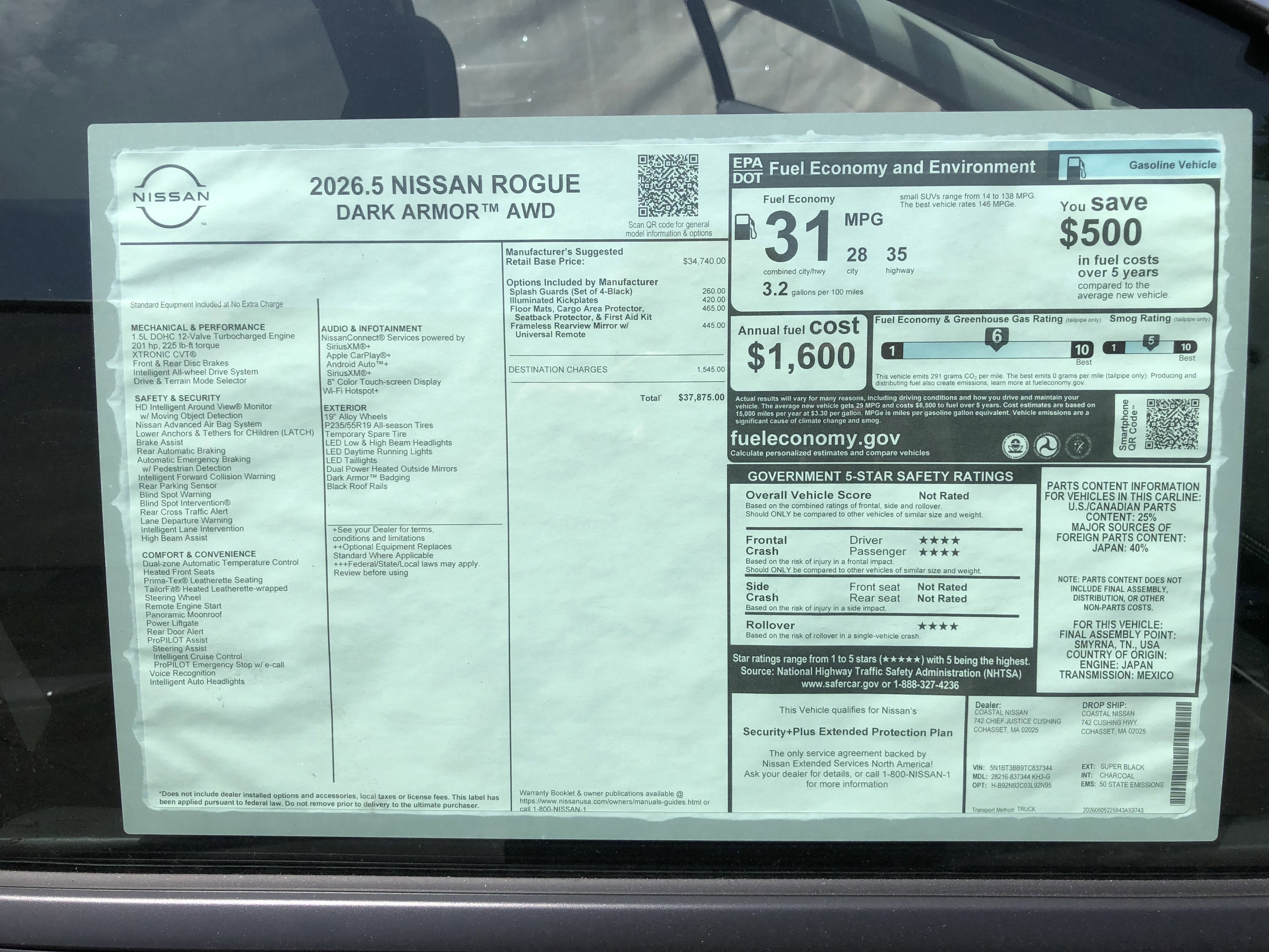 2026 Nissan Rogue Dark Armor