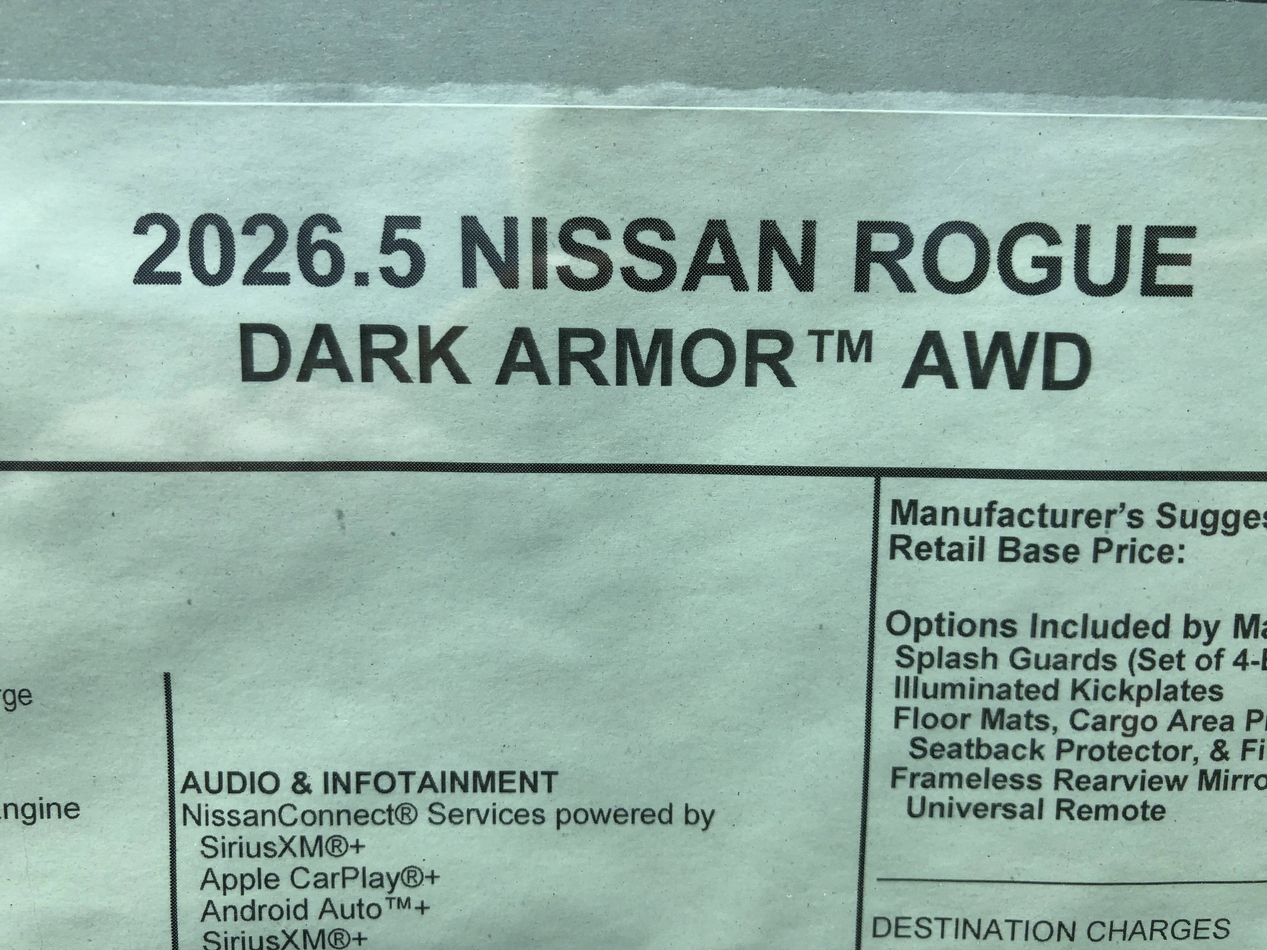 2026 Nissan Rogue Dark Armor