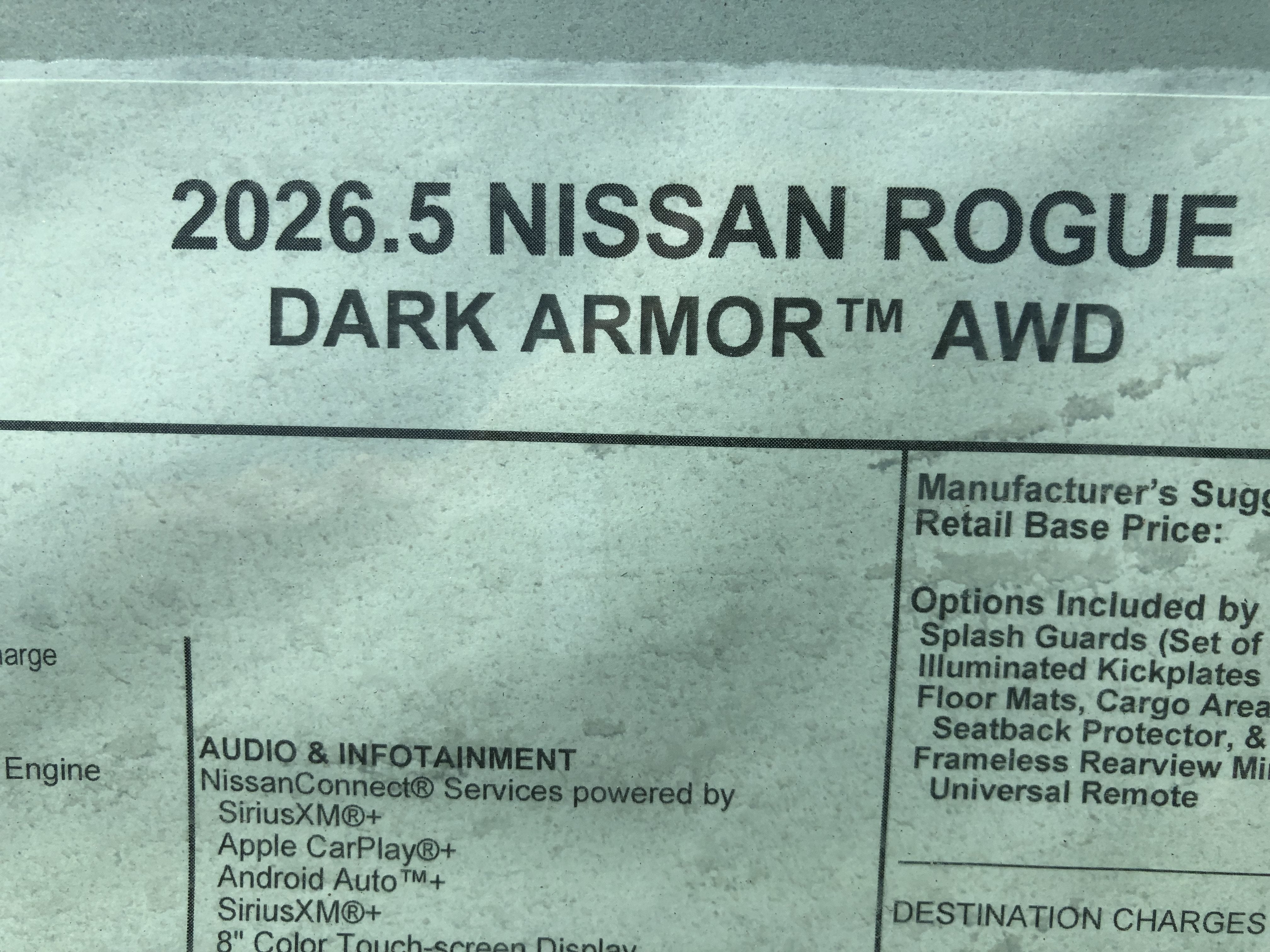 2026 Nissan Rogue Dark Armor