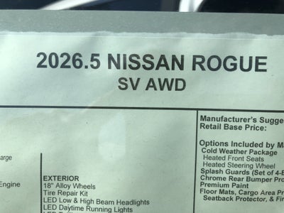 2026 Nissan Rogue SV