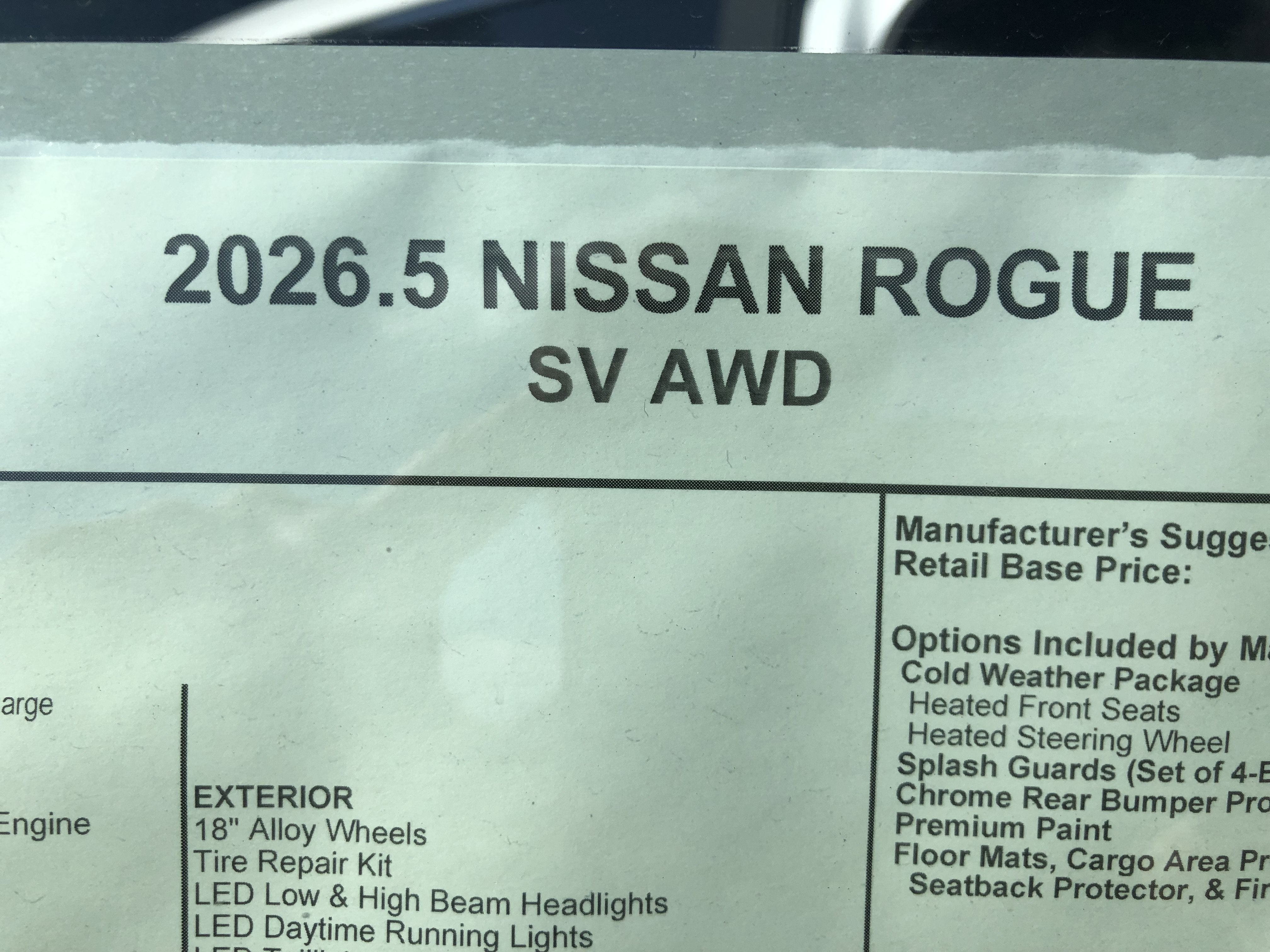 2026 Nissan Rogue SV