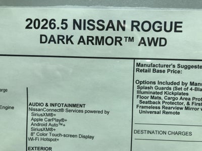 2026 Nissan Rogue Dark Armor