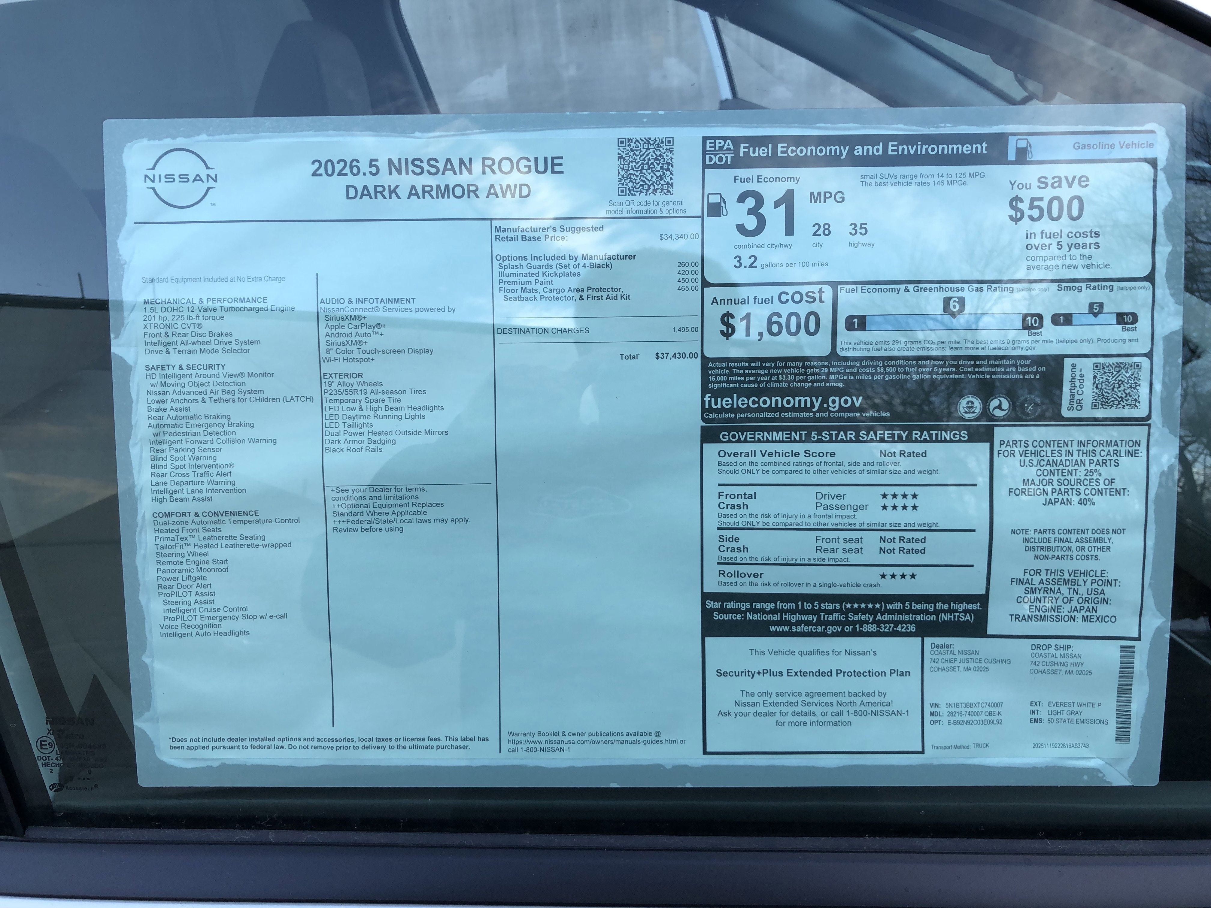 2026 Nissan Rogue Dark Armor