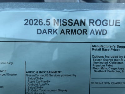 2026 Nissan Rogue Dark Armor