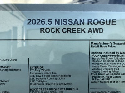 2026 Nissan Rogue Rock Creek