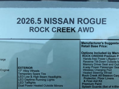 2026 Nissan Rogue Rock Creek