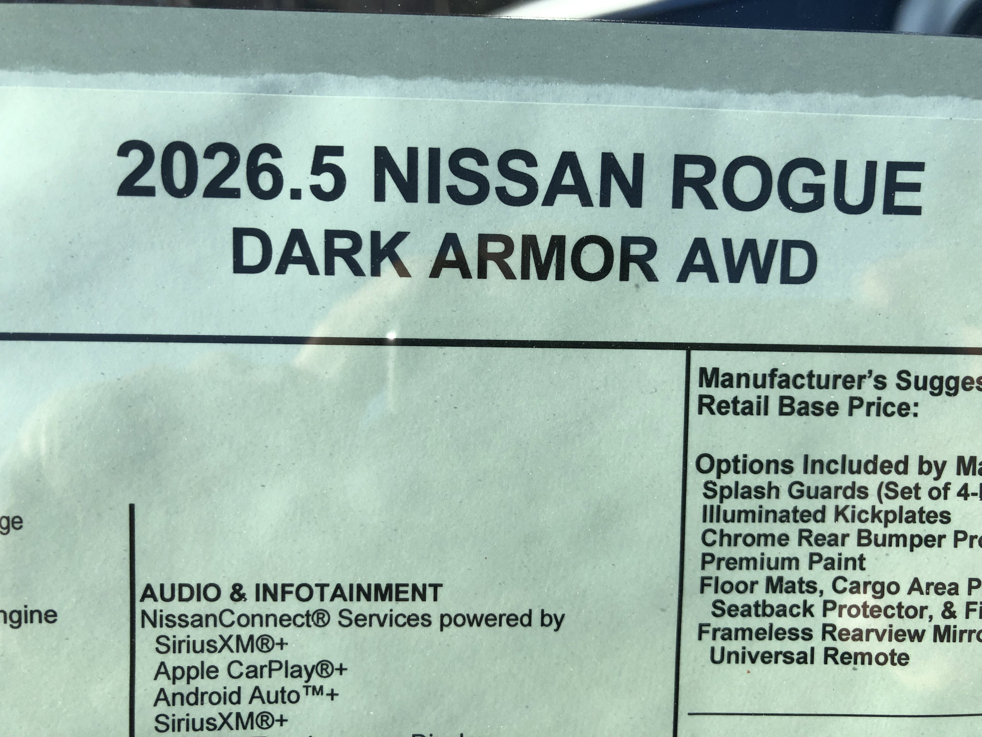2026 Nissan Rogue Dark Armor