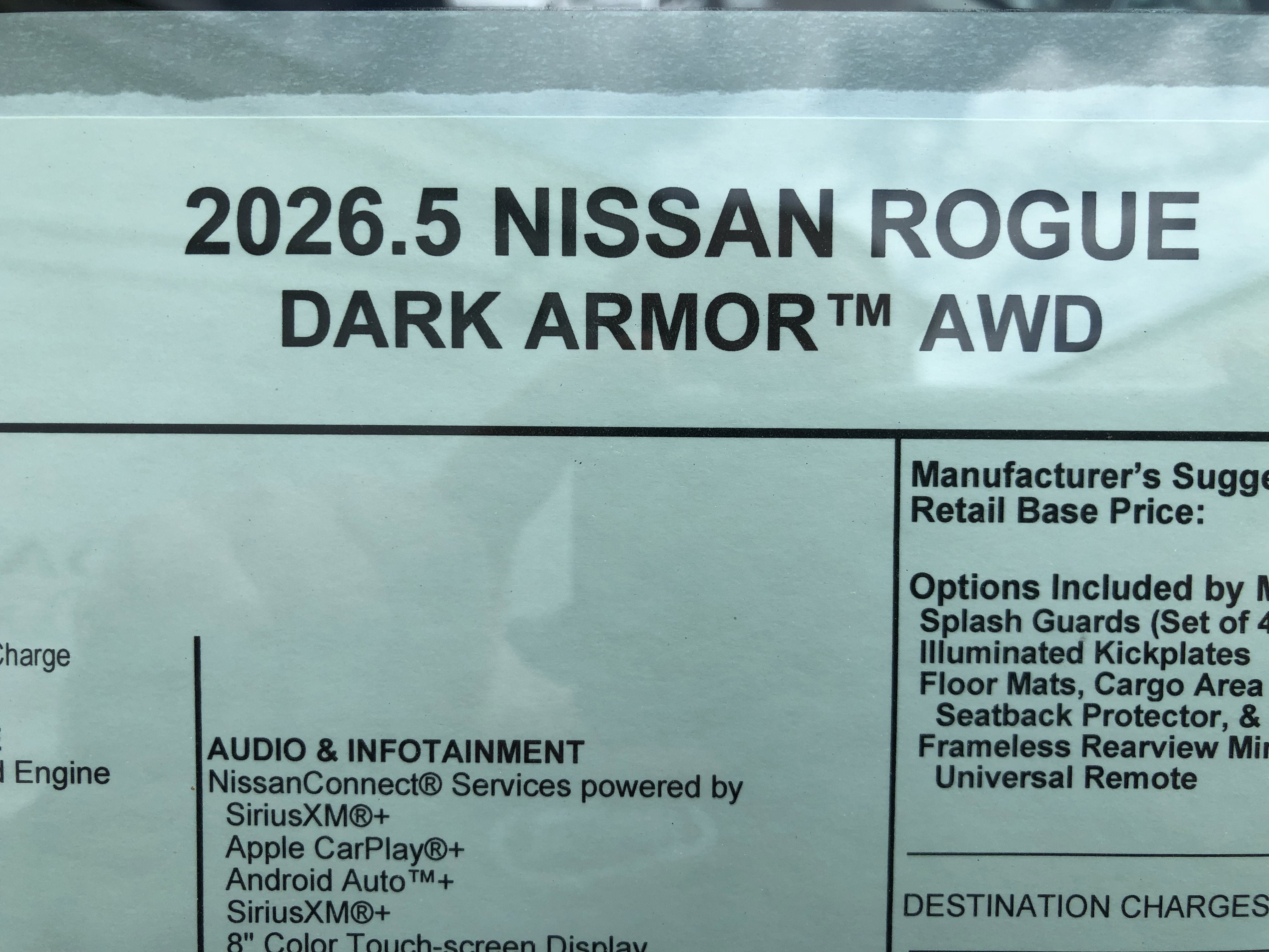 2026 Nissan Rogue Dark Armor