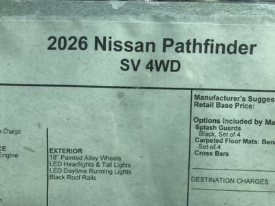 2026 Nissan Pathfinder SV