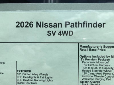 2026 Nissan Pathfinder SV