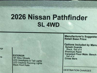 2026 Nissan Pathfinder SL