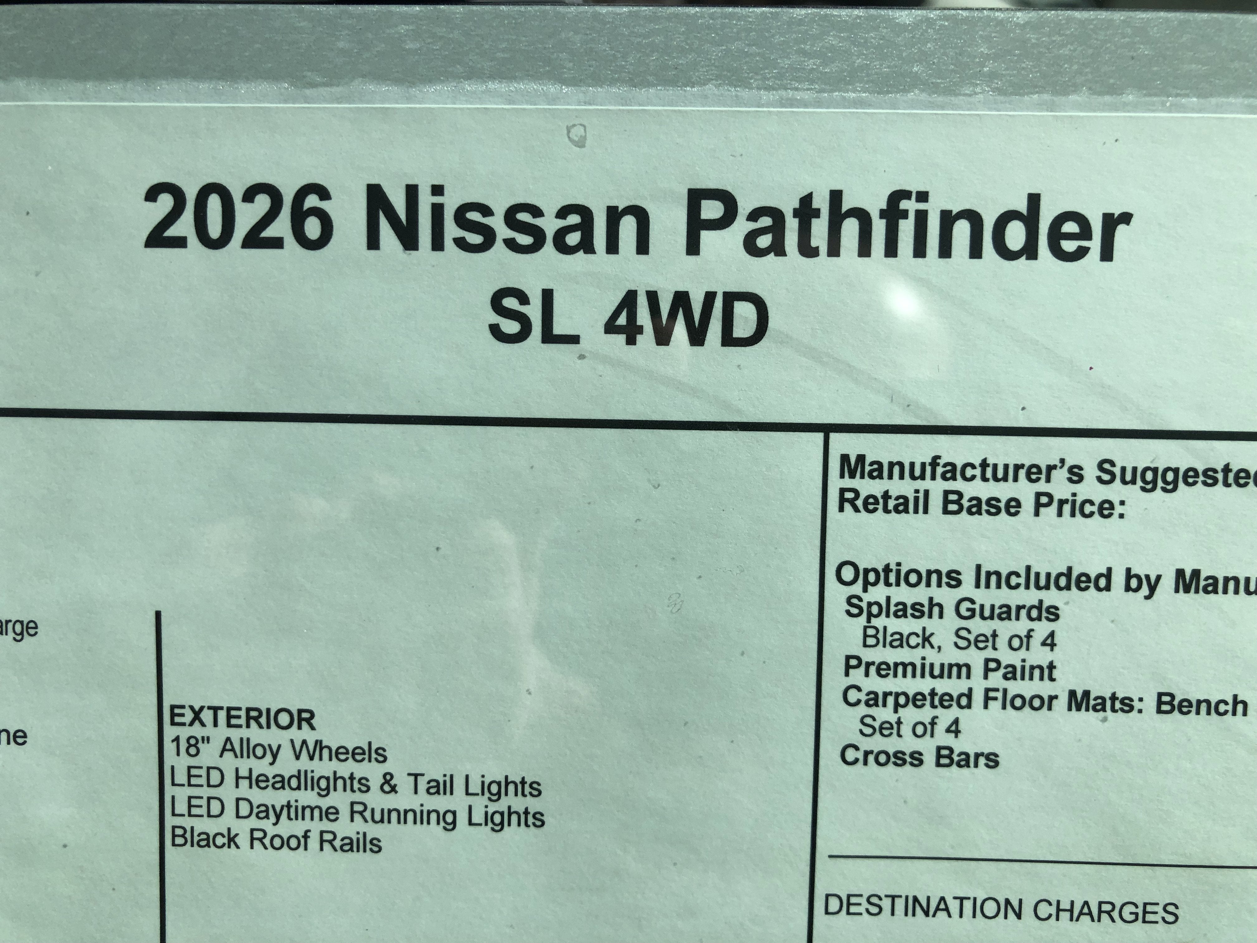 2026 Nissan Pathfinder SL