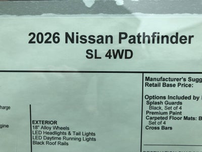2026 Nissan Pathfinder SL