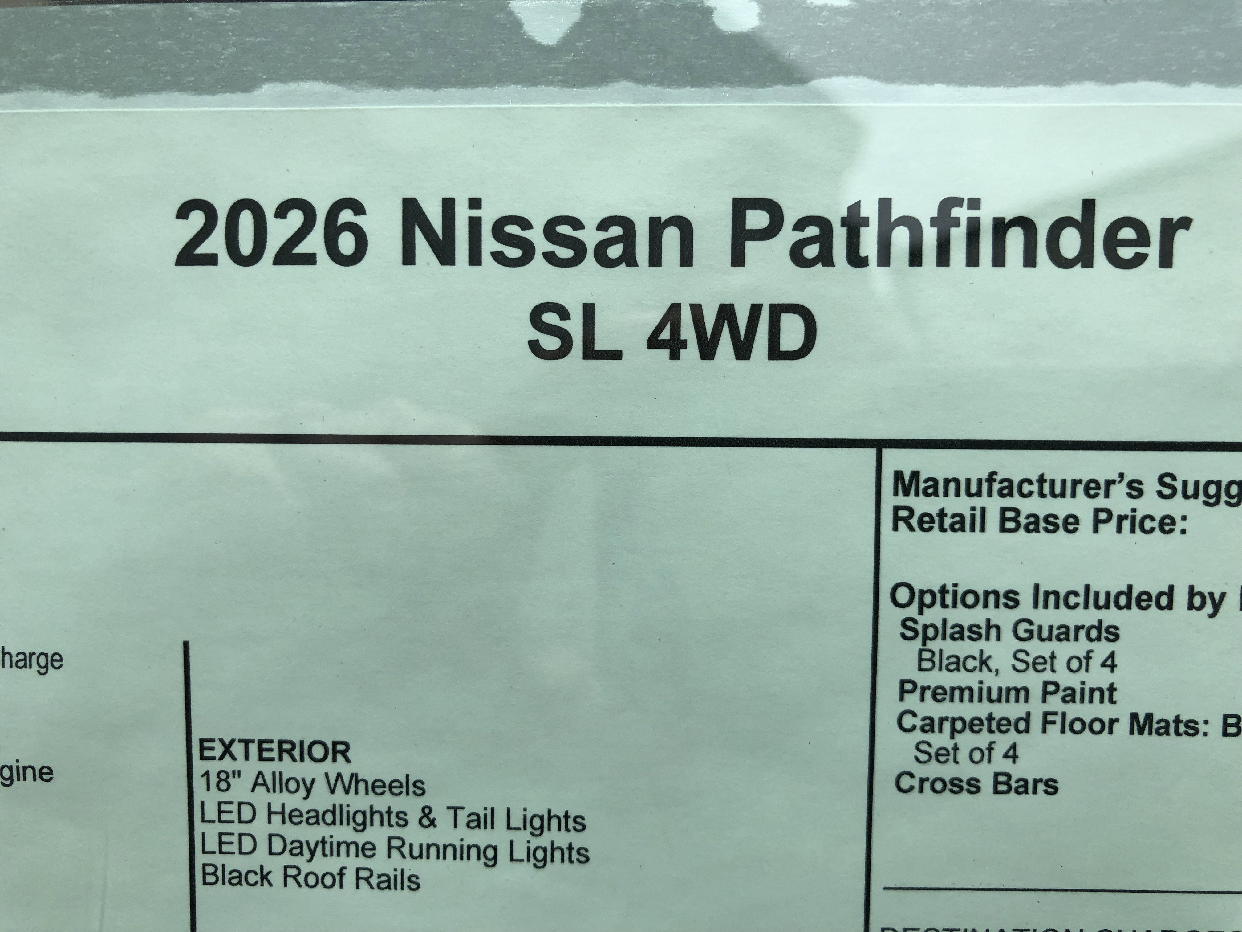 2026 Nissan Pathfinder SL