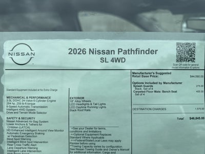 2026 Nissan Pathfinder SL
