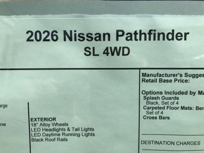 2026 Nissan Pathfinder SL