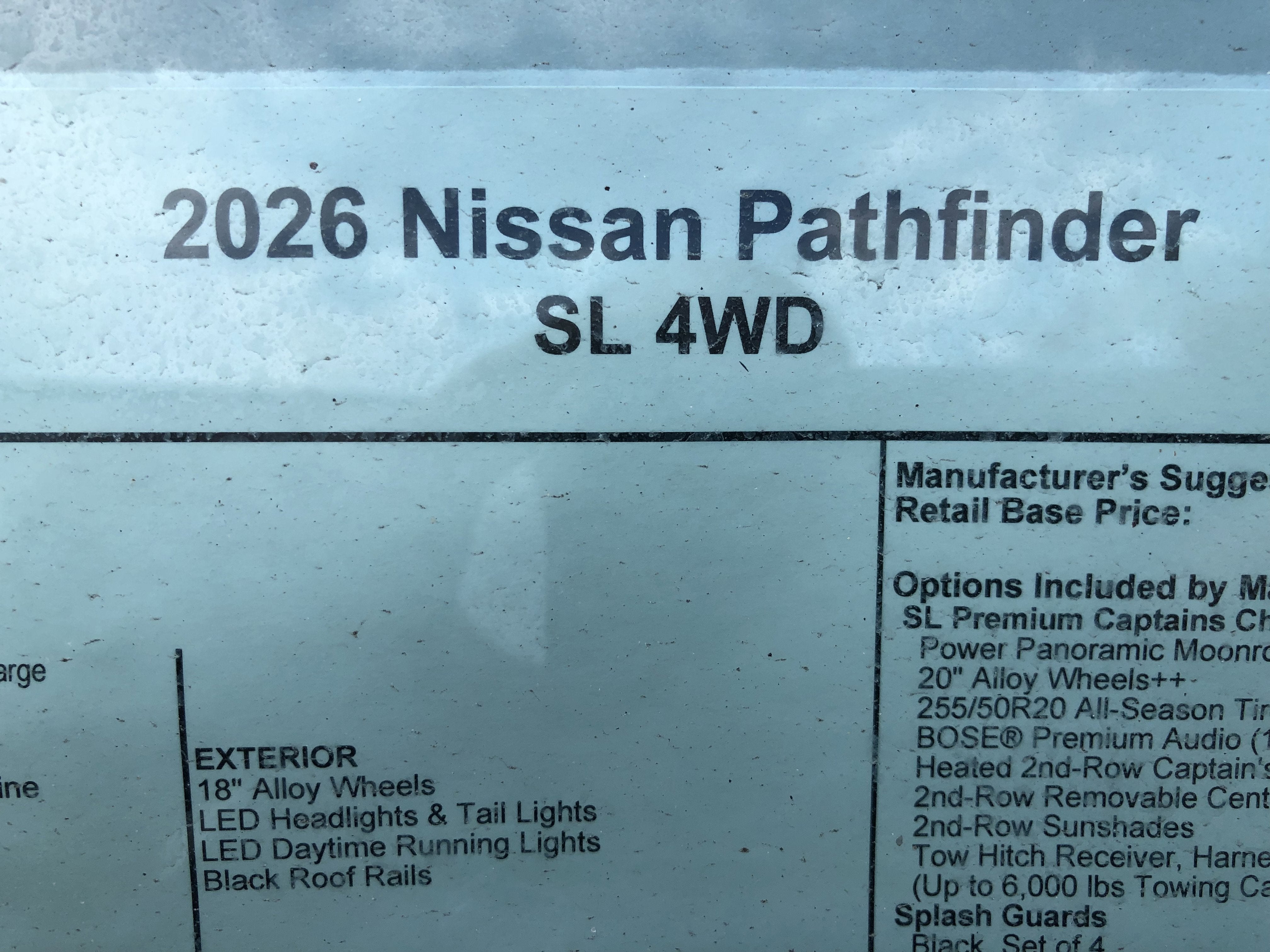 2026 Nissan Pathfinder SL