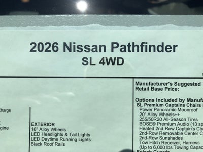 2026 Nissan Pathfinder SL