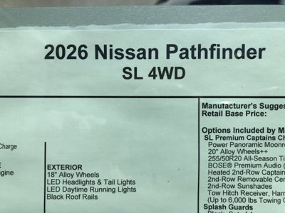 2026 Nissan Pathfinder SL