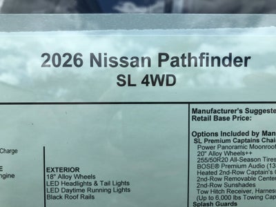 2026 Nissan Pathfinder SL