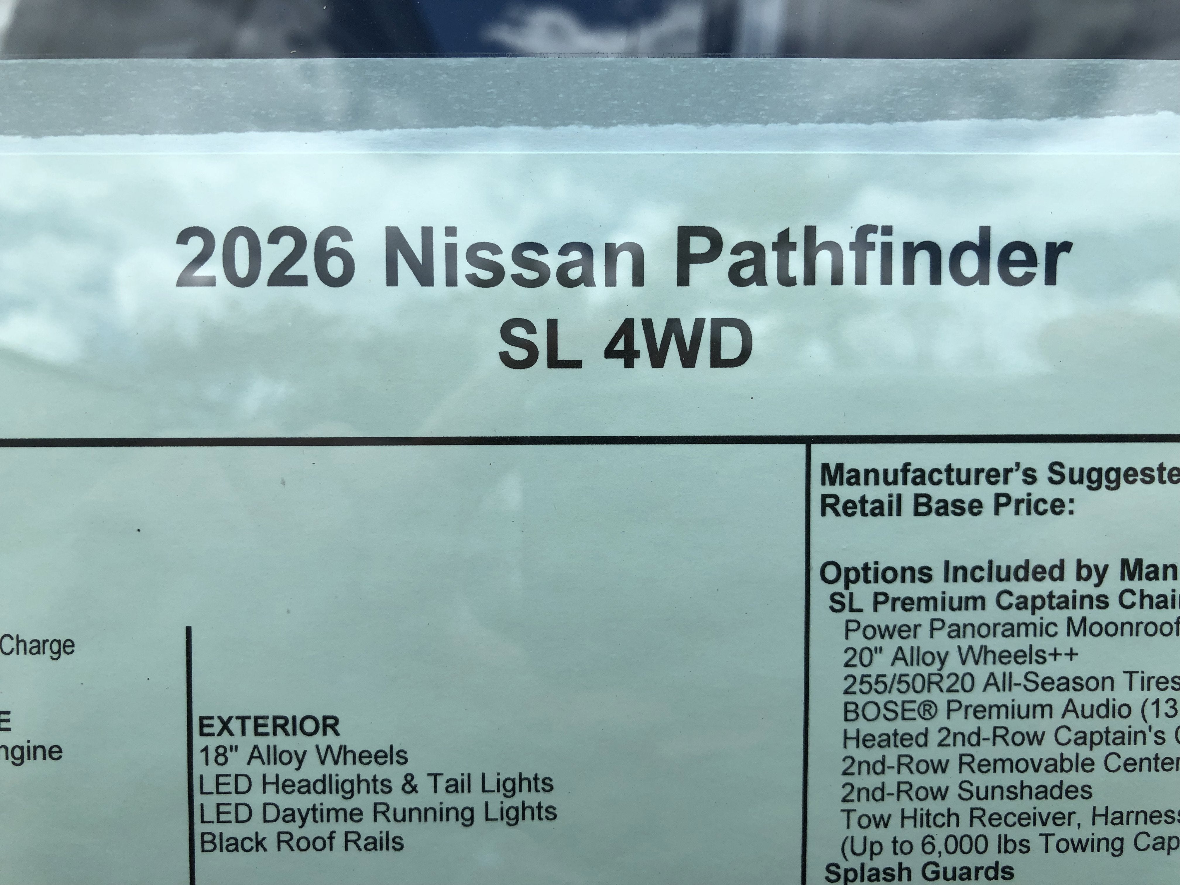 2026 Nissan Pathfinder SL