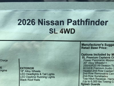 2026 Nissan Pathfinder SL