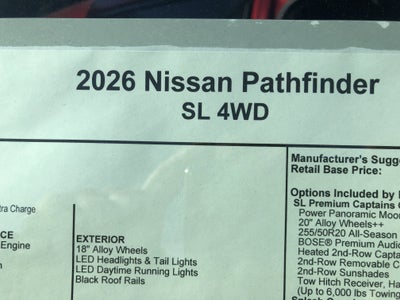 2026 Nissan Pathfinder SL