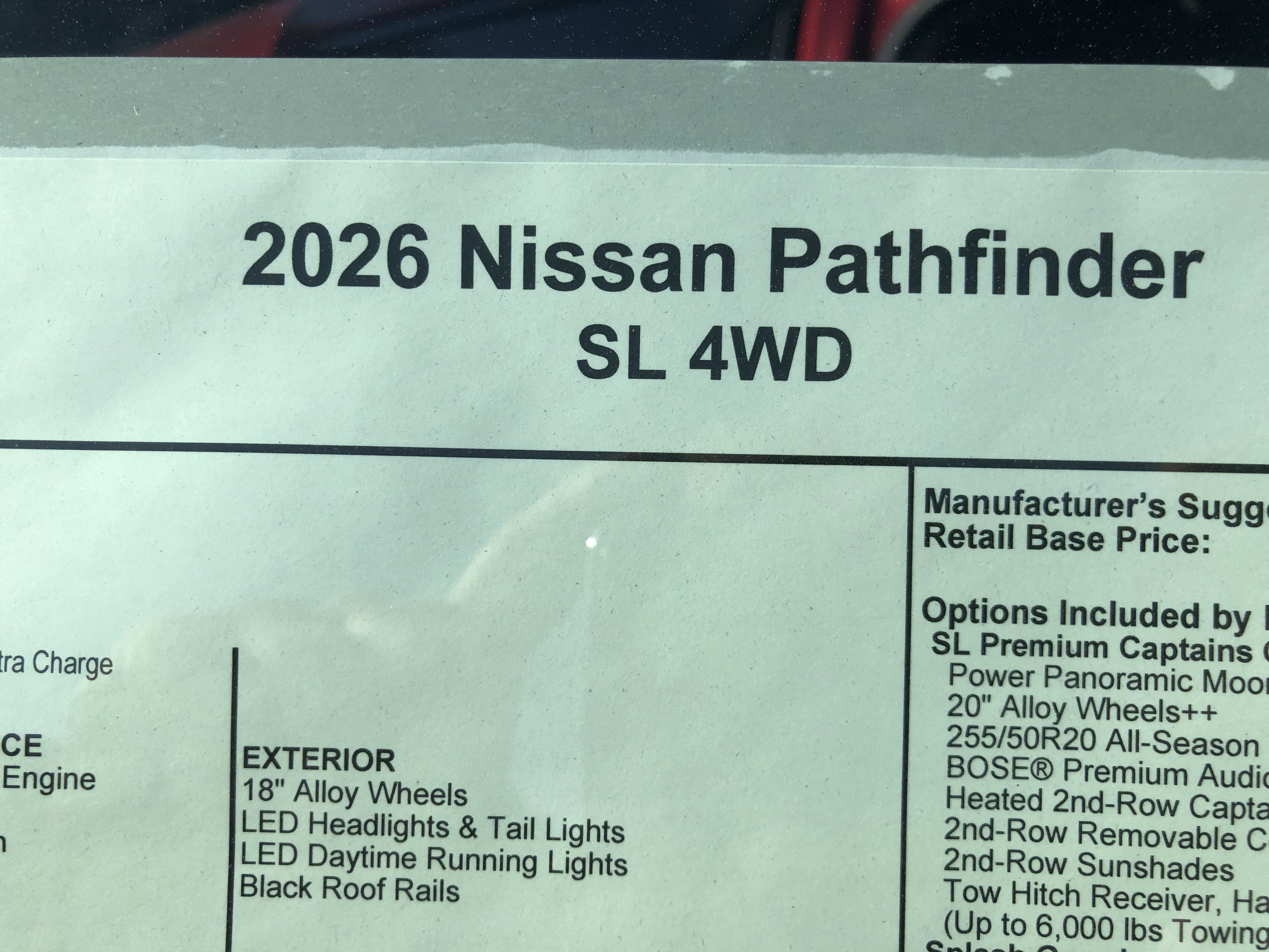 2026 Nissan Pathfinder SL