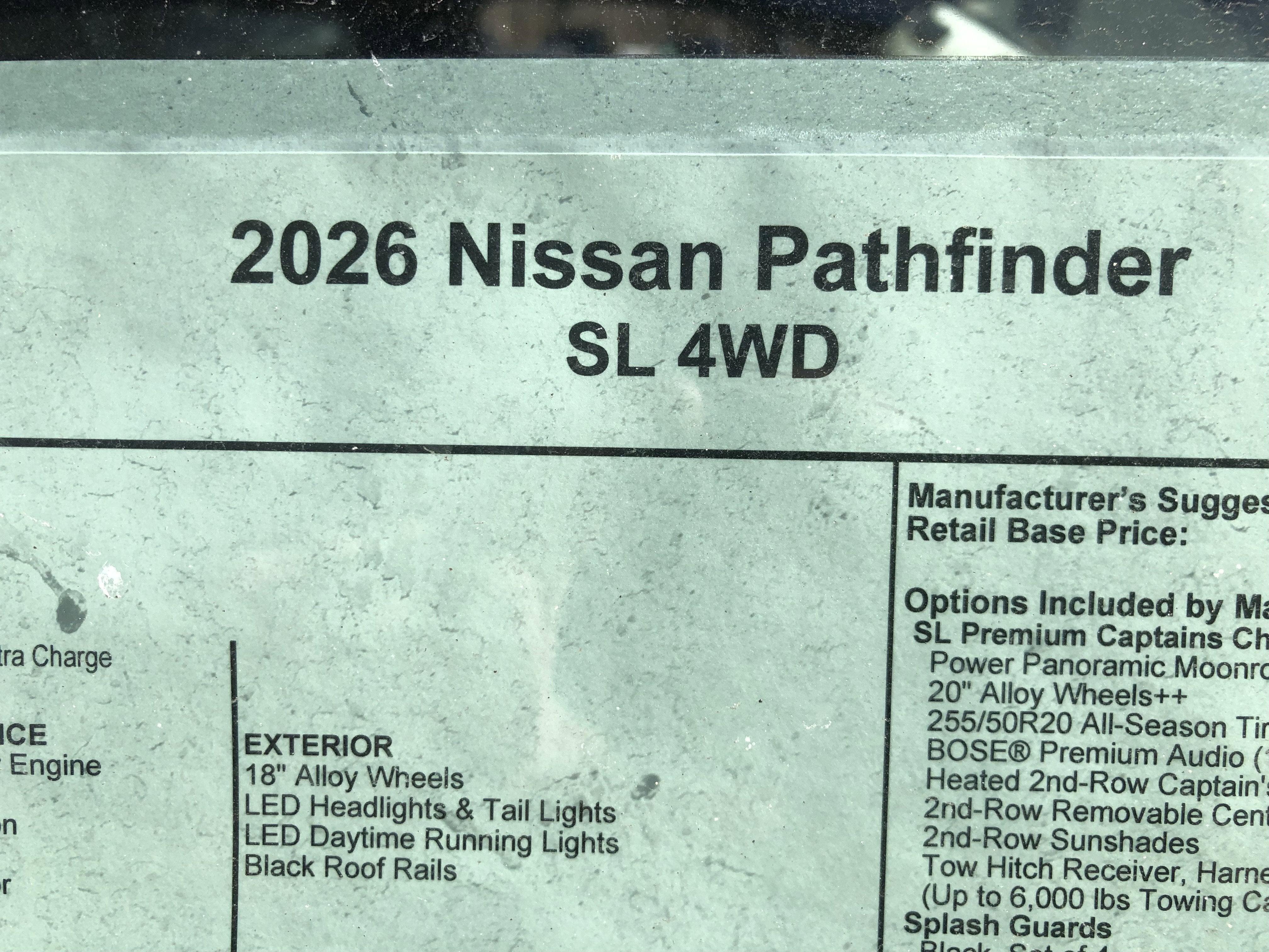 2026 Nissan Pathfinder SL
