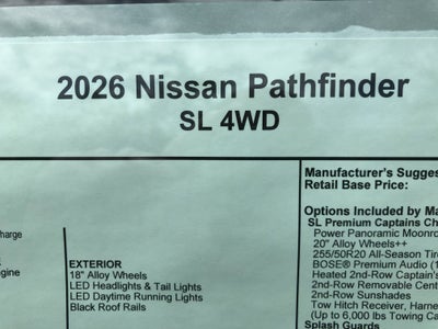 2026 Nissan Pathfinder SL