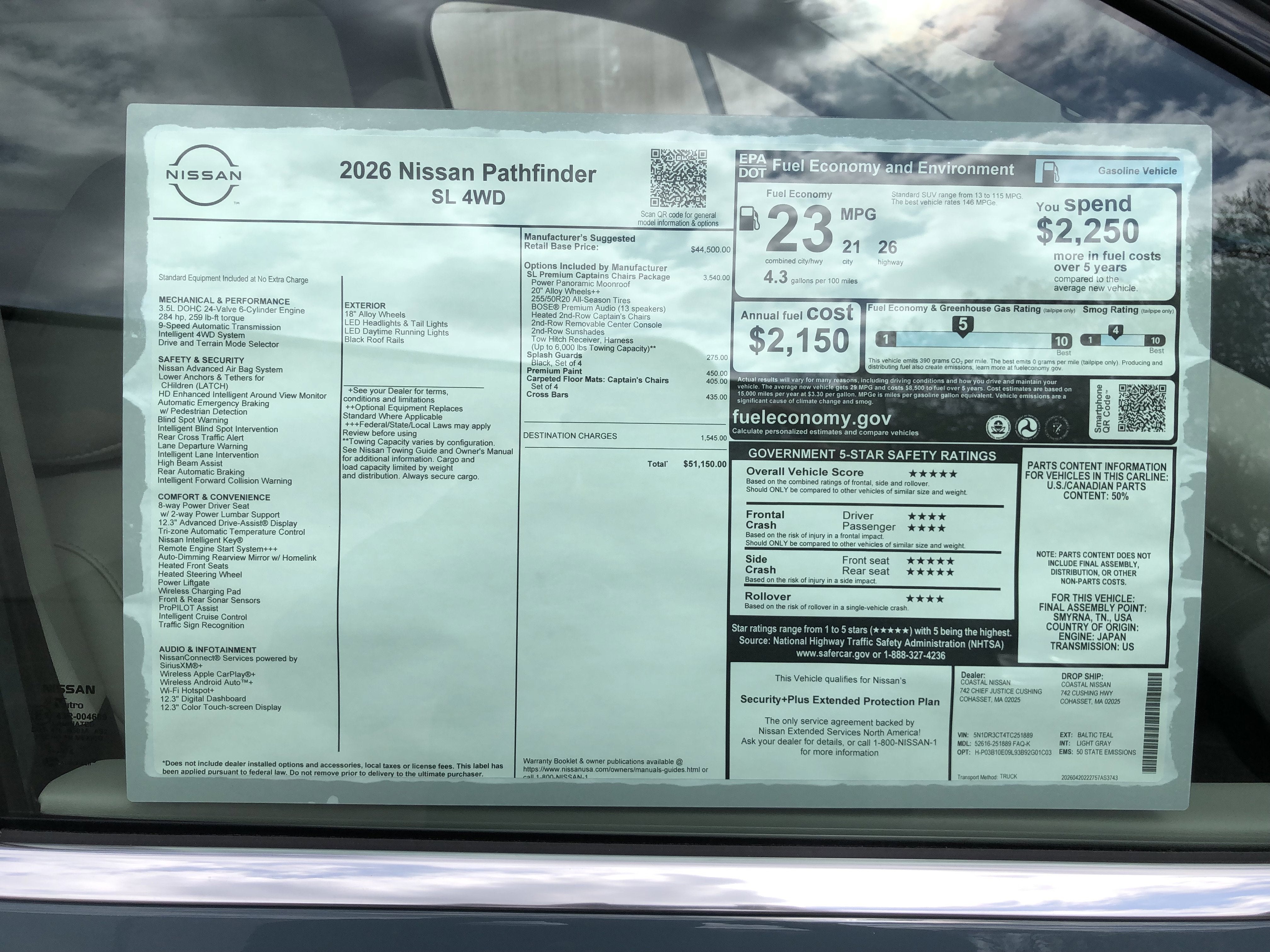 2026 Nissan Pathfinder SL
