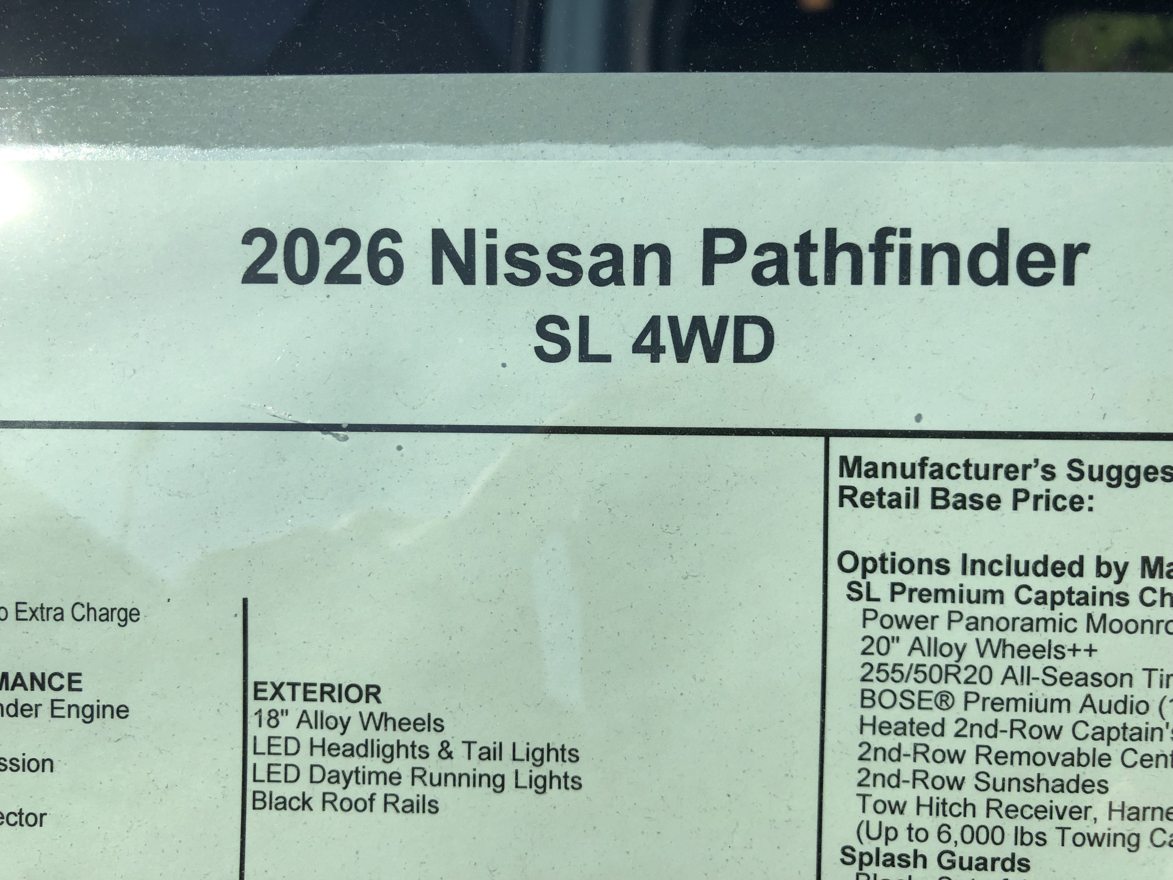 2026 Nissan Pathfinder SL
