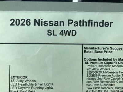 2026 Nissan Pathfinder SL