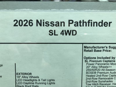 2026 Nissan Pathfinder SL